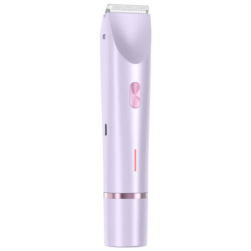 Electric Razors for Women 2In1 Bikini Trimmer Facial Mustache Shavers for Ladies Body Underarms Legs Portable Painless Epilator